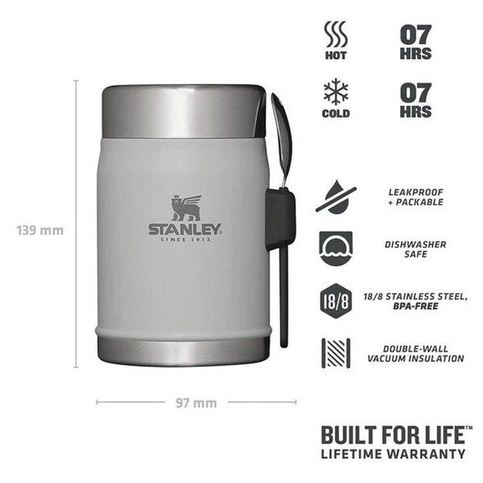 Stanley Legendary Food Jar + Spork 0.4L Ash Stanley - Town Tools