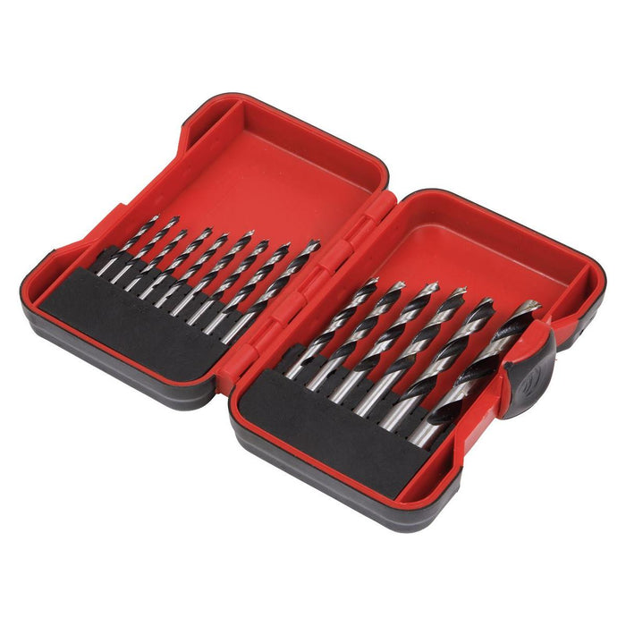 Sealey Brad Point Wood Drill Bit Set 15pc AK3715W Sealey - Town Tools 