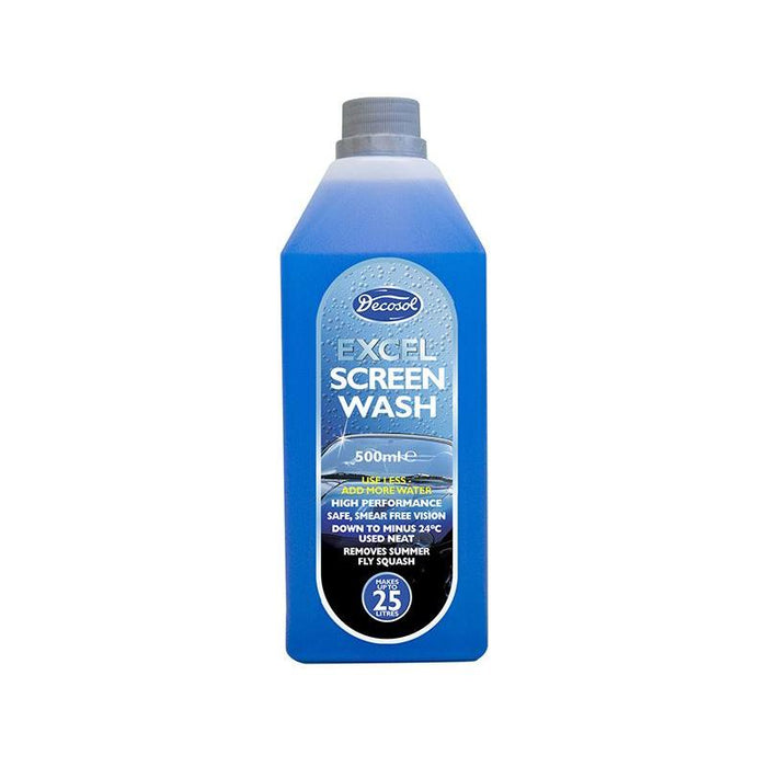 Decosol Excel Screenwash 500ml Decosol - Town Tools