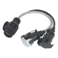 Sealey Conversion Lead 13-Pin Euro to 7-Pin N & S Type Plugs 12V TB55