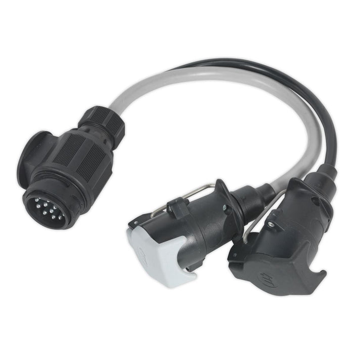 Sealey Conversion Lead 13-Pin Euro to 7-Pin N & S Type Plugs 12V TB55 Sealey - Town Tools 