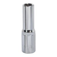 Sealey WallDrive Socket 12mm Deep 1/2"Sq Drive Fully Polished SP1212D