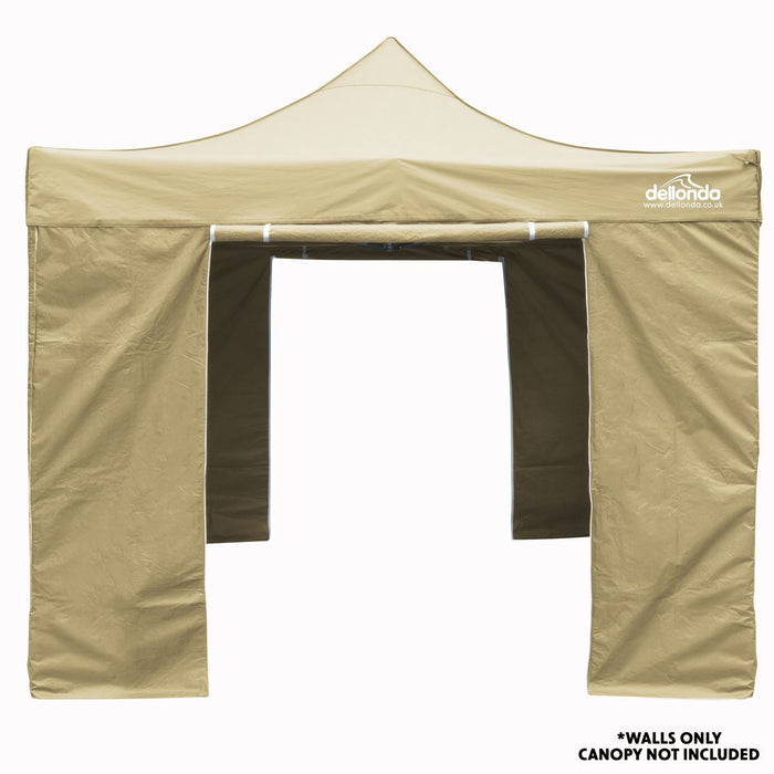 Dellonda Side Walls/Doors/Windows for Gazebo/Marquee Fits 2 x 2m Models - Beige