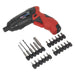 Sealey Cordless Screwdriver Set 26pc 3.6V Lithium-ion CP36B Sealey - Town Tools 