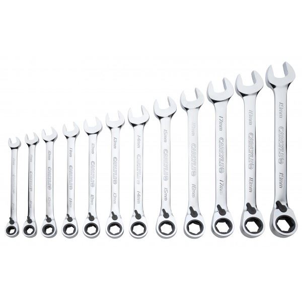 Carlyle Tools Spanner Set - Reverse Ratcheting - Metric - 12 Piece