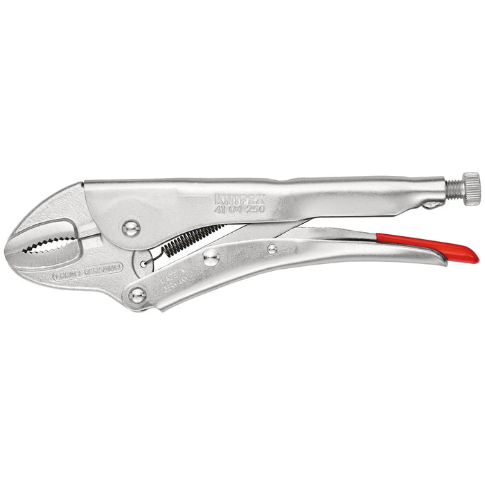 KNIPEX 41 04 250 Curved Jaw Self Grip Pliers, 250mm - 41 04 250 SB