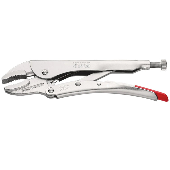 KNIPEX 41 04 250 Curved Jaw Self Grip Pliers, 250mm - 41 04 250 SB