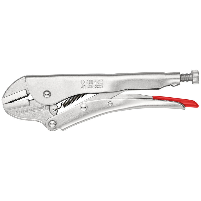 KNIPEX 41 24 225 Straight Jaw Self Grip Pliers, 225mm - 41 24 225