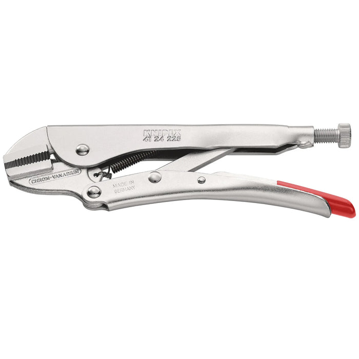 KNIPEX 41 24 225 Straight Jaw Self Grip Pliers, 225mm - 41 24 225