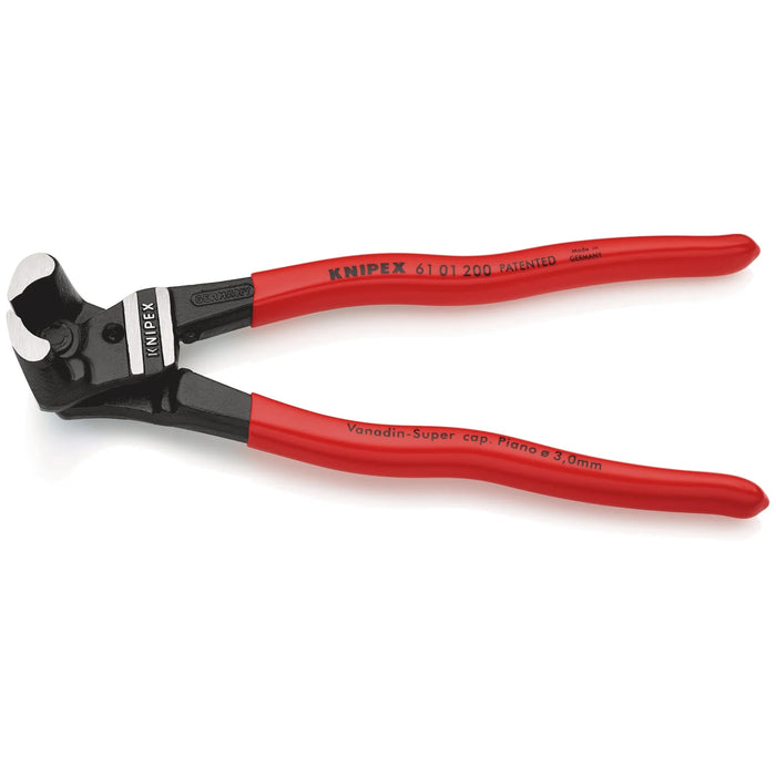 KNIPEX 61 01 200 SB Bolt End Cutting Nipper, 200mm - 61 01 200 SB