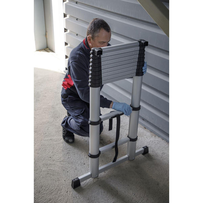 Sealey Telescopic Ladder 11-Tread Aluminium - BS EN 131 ATL11 Sealey - Town Tools 