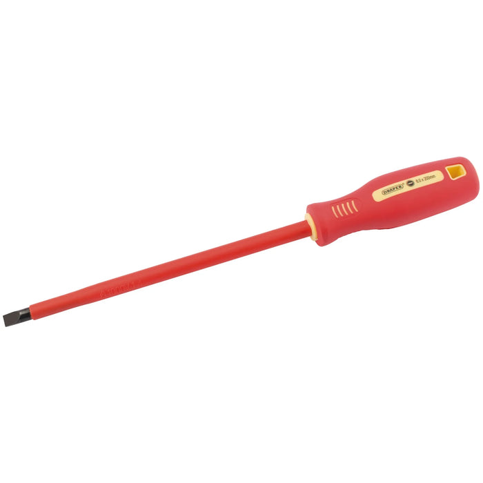 Draper Fully Insulated Plain Slot Screwdriver, 8 x (Sold Loose) 150-200mm