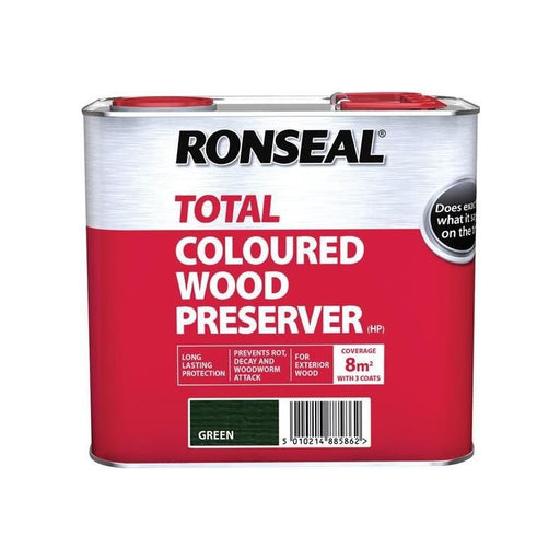 Ronseal Trade Total Wood Preserver Green 2.5 litre Ronseal - Town Tools