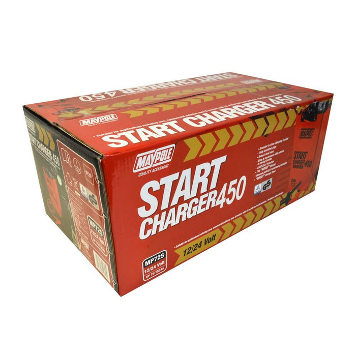 Maypole Start Charger 75A 12/24V for Cars Vans Tractors Lead Acid or AGM Battery