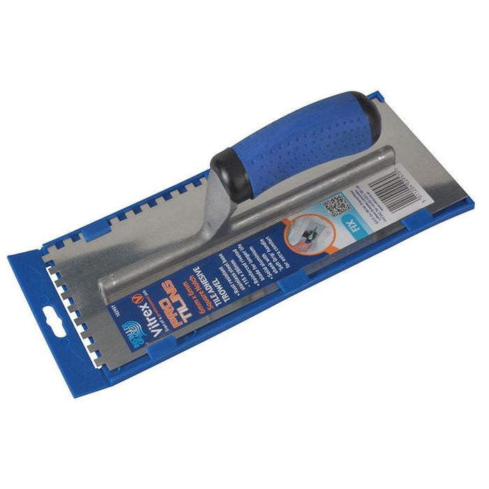 Vitrex Professional Stainless Steel Adhesive Trowel Square Notches 6mm Vitrex - Town Tools