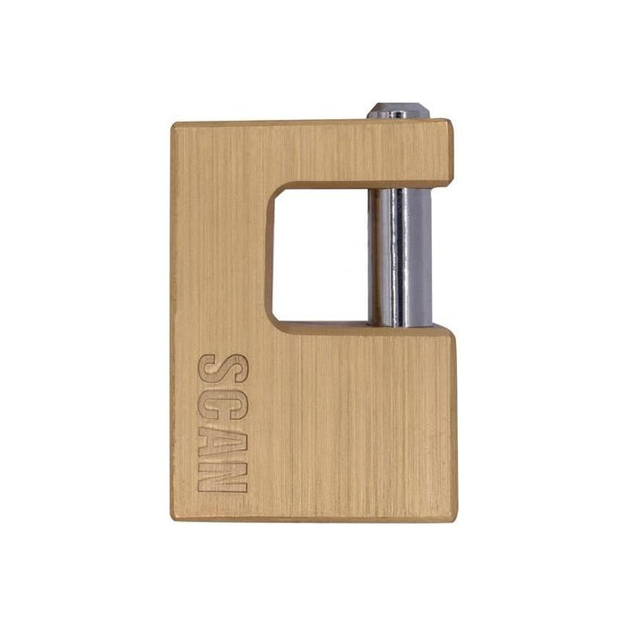 Scan Brass Shutter Padlock 60mm Scan - Town Tools