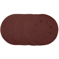 Draper Punched Sanding Discs, 125mm, Hook & Loop, 240 Grit, (Pack of 10)