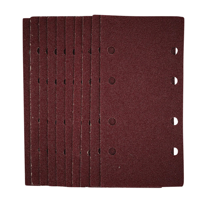 Draper 1/3 Sanding Sheets with Hook and Loop, 93 x 190mm, 40 Grit (Pack of 10)