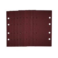 Draper 1/3 Sanding Sheets with Hook and Loop, 93 x 190mm, 80 Grit (Pack of 10)