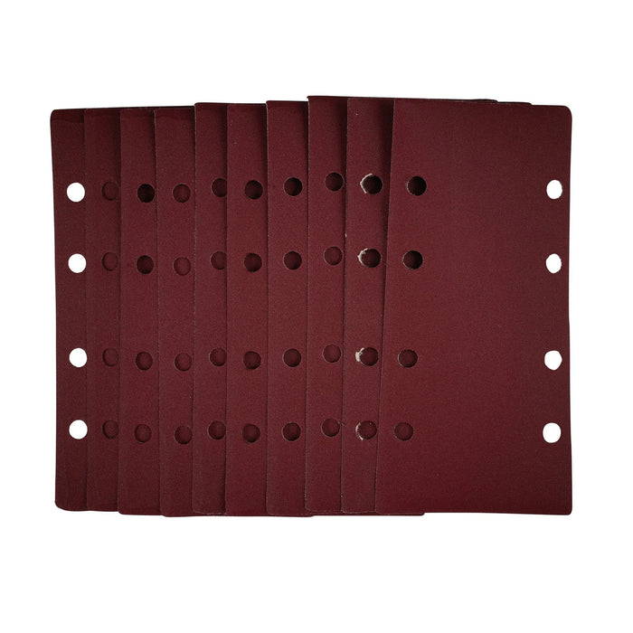 Draper 1/3 Sanding Sheets with Hook and Loop, 93 x 190mm, 240 Grit (Pack of 10)