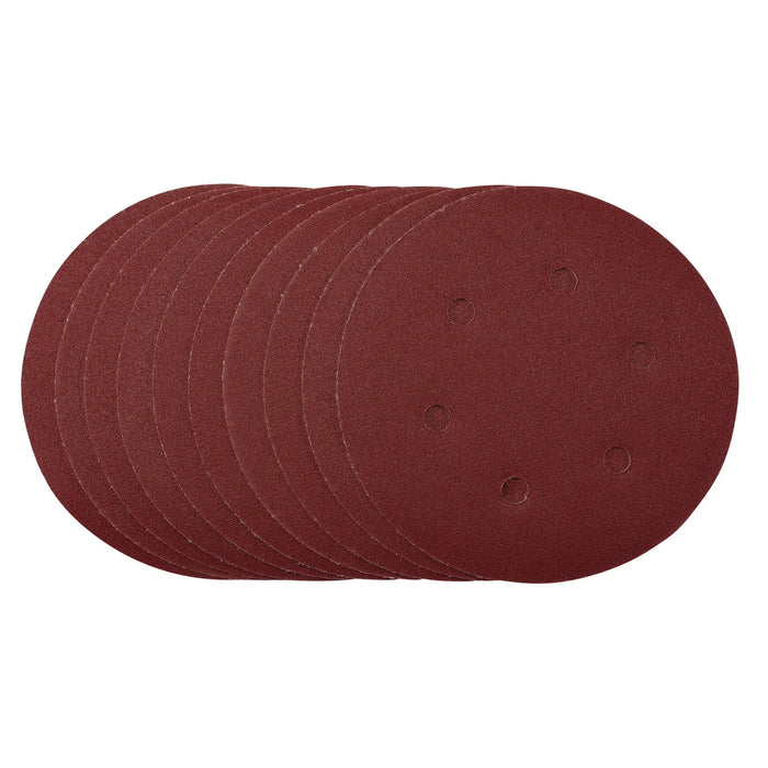 Draper Sanding Discs, , Hook & Loop, 120 Grit, (Pack of 10) 150-180mm