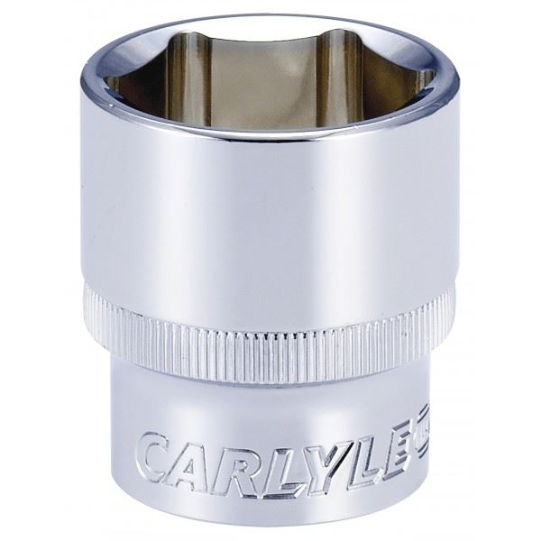 Carlyle Tools Socket - Shallow - Metric Standard - 1/2In. Dr - 28 mm