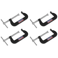 Sealey Junior C-Clamp Set 76mm x 35mm 4pc GCC02