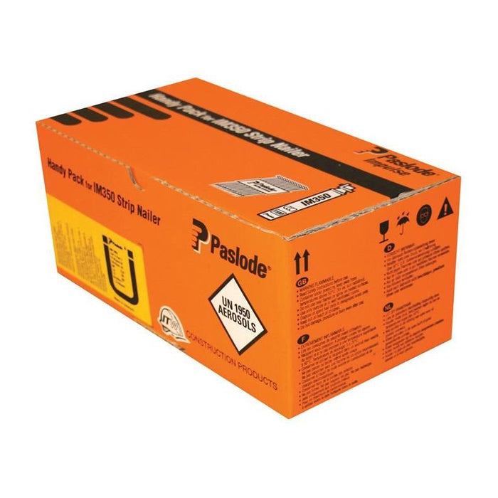 Paslode 2.8 x 63mm 350 Ring Nails Stainless Steel Finish Box of 1100 + 1 Fuel Cell Paslode - Town Tools