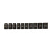Silverline Impact Socket Set 1/2" Drive 6pt Metric 10pce 10 - 22mm Silverline - Town Tools 