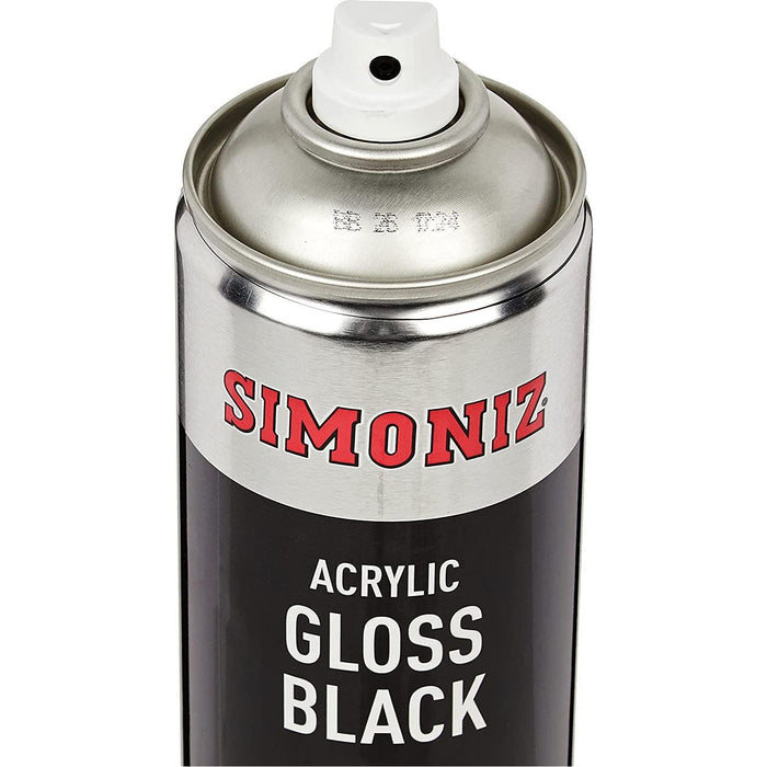 6x Simoniz Large Gloss Black Acrylic Aerosol Auto Car Spray Paint 500ml SIMP15D Simoniz - Town Tools 