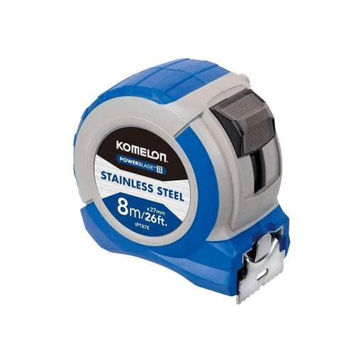 Komelon Stainless Steel PowerBlade™ Pocket Tape 8m/26ft (Width 27mm) Komelon - Town Tools