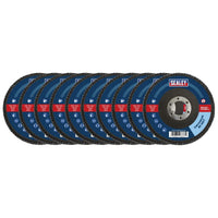 Sealey 115mm Zirconium Flap Discs 80Grit 22mm Bore - Pack of 10 FD1158010