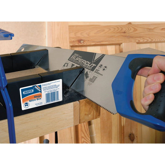 Draper Mega Mitre Box , 45˚, 60˚ & 90˚, 325 x 180 x 60mm - 3618