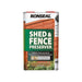 Ronseal Shed & Fence Preserver Light Brown 5 litre Ronseal - Town Tools