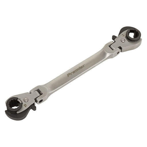 Sealey Brake Pipe Spanner Ratcheting 10 & 11mm VS0347 Sealey - Town Tools 