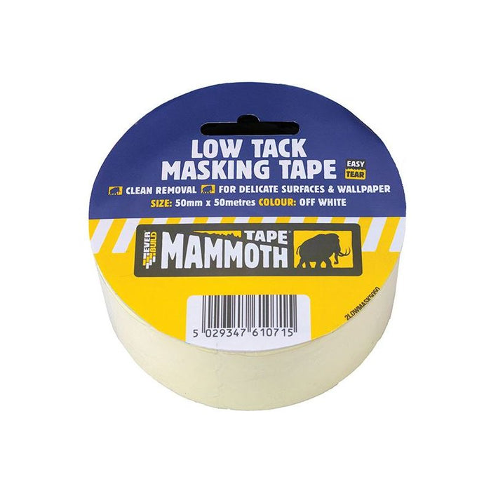 Everbuild Sika Low Tack Masking Tape 50mm x 25m Everbuild Sika - Town Tools