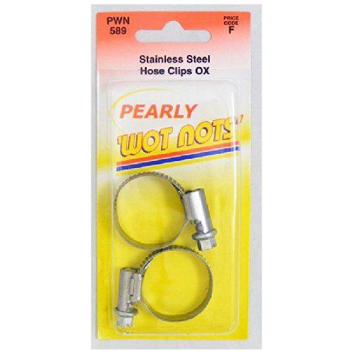 Wot-Nots Hose Clips S/S OX 16-25mm - Pack of 2 Pearl - Town Tools 