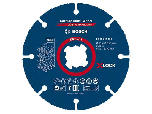 Bosch Powertool Accessories EXPERT Carbide Multi Wheel Cutting Disc 115 x 22.23mm Bosch Powertool Accessories - Town Tools