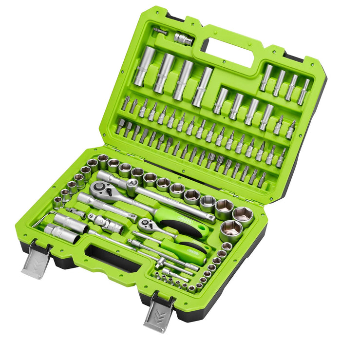 Draper HI-TORQ® Metric Socket Set, 1/4” and 1/2” Sq. Dr. (100 Piece) - TKD100M