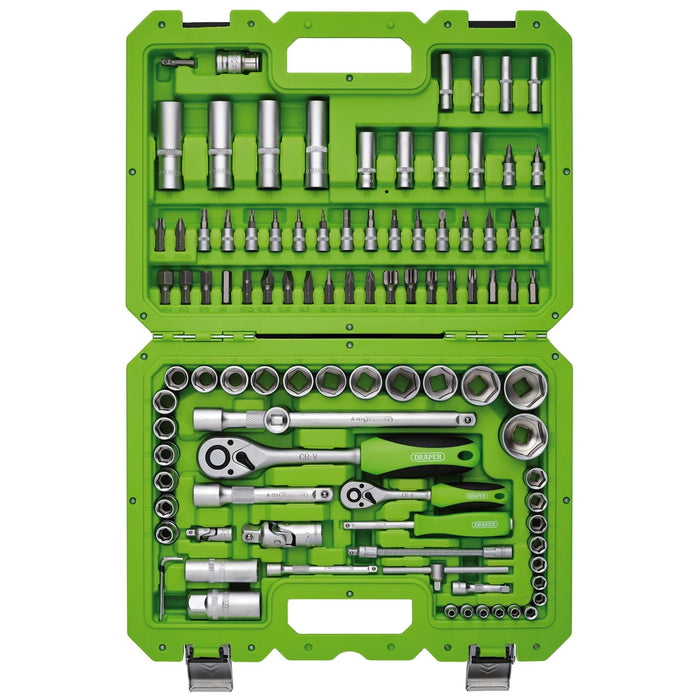 Draper HI-TORQ® Metric Socket Set, 1/4” and 1/2” Sq. Dr. (100 Piece) - TKD100M