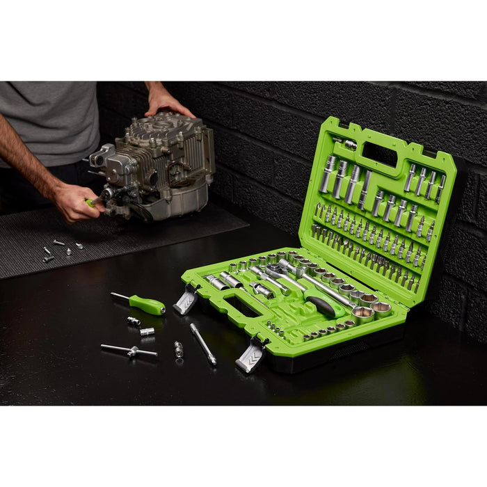 Draper HI-TORQ® Metric Socket Set, 1/4” and 1/2” Sq. Dr. (100 Piece) - TKD100M