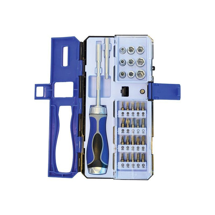 Faithfull Ratchet Screwdriver & Socket Set, 33 Piece Faithfull - Town Tools
