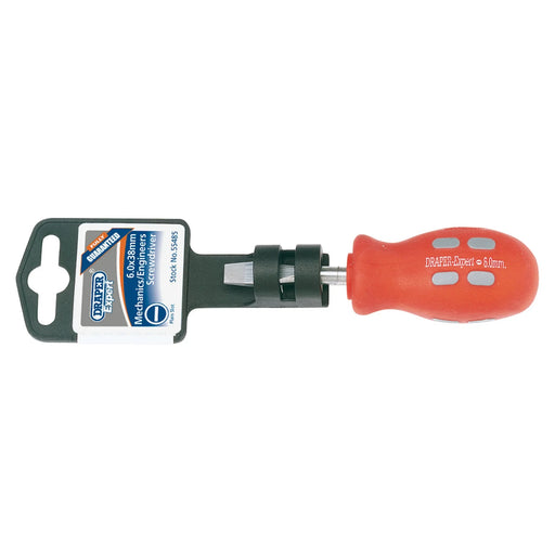 Draper Expert Plain Slot Flared Tip Mechanics Screwdriver, 6 x 38mm - 870