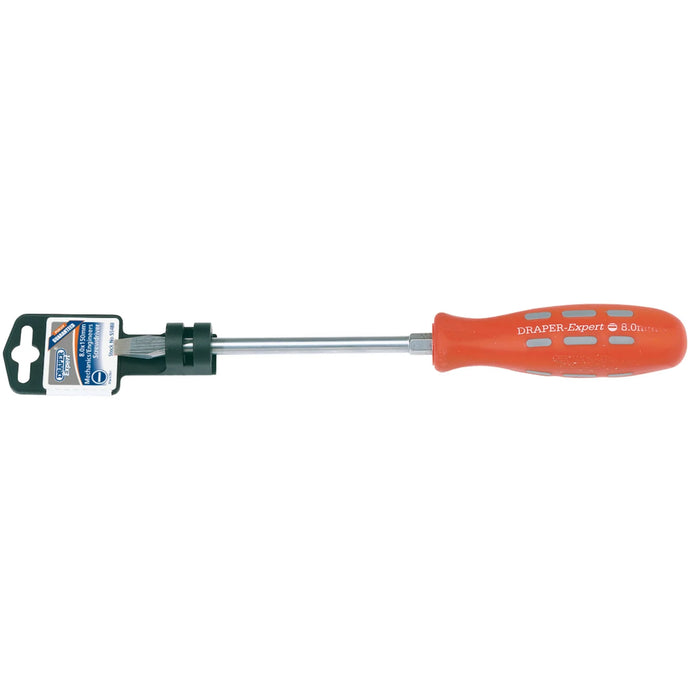 Draper Expert Plain Slot Flared Tip Mechanics Screwdriver, 8 x 150mm - 870