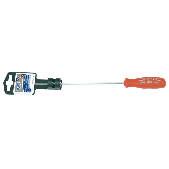Draper Expert Plain Slot Parallel Tip Mechanics Screwdriver, 3.2 x 150mm - 870/1