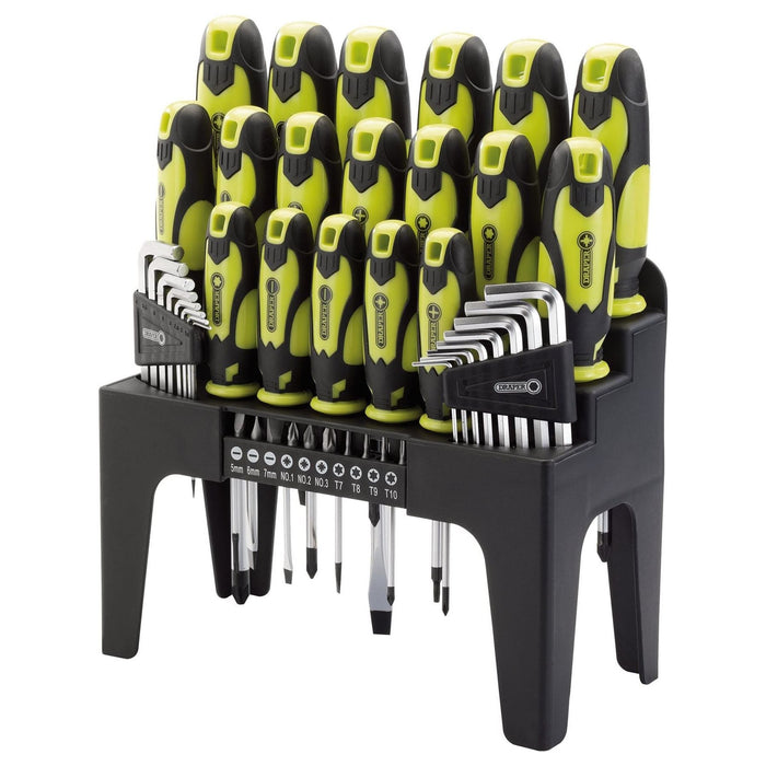 Draper Screwdriver, Hex Key and Bit Set, Green (44 Piece) 78619 Draper - Town Tools 