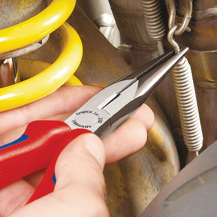 KNIPEX 26 21 200 SB Snipe Nose Side Cutting Pliers, 200mm - 26 21 200 SB