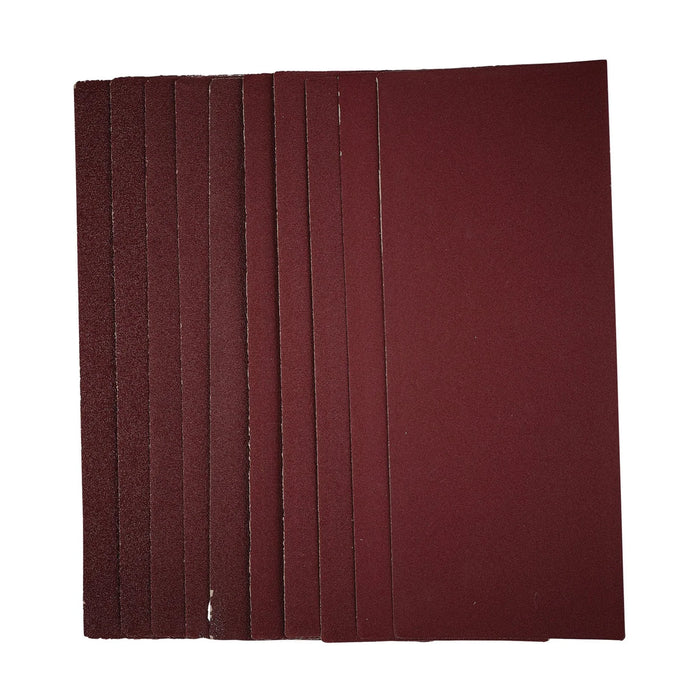 Draper 1/3 Sanding Sheets, 93 x 230mm, Assorted Grit (Pack of 10) - SSA4