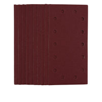 Draper 1/2 Sanding Sheets with Hook and Loop, 115 x 230mm, 120 Grit (Pack of 10)