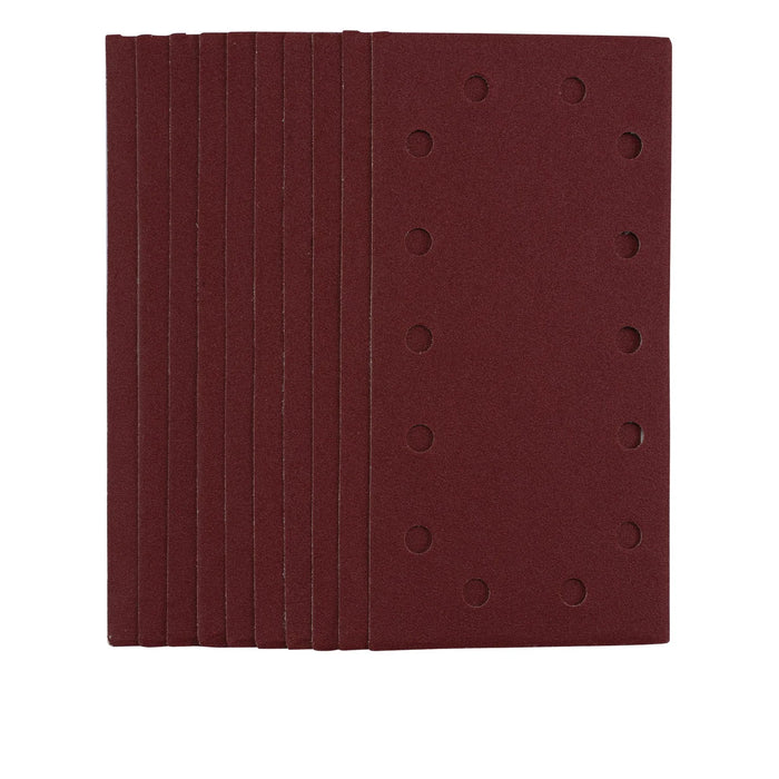 Draper 1/2 Sanding Sheets with Hook and Loop, 115 x 230mm, 120 Grit (Pack of 10)
